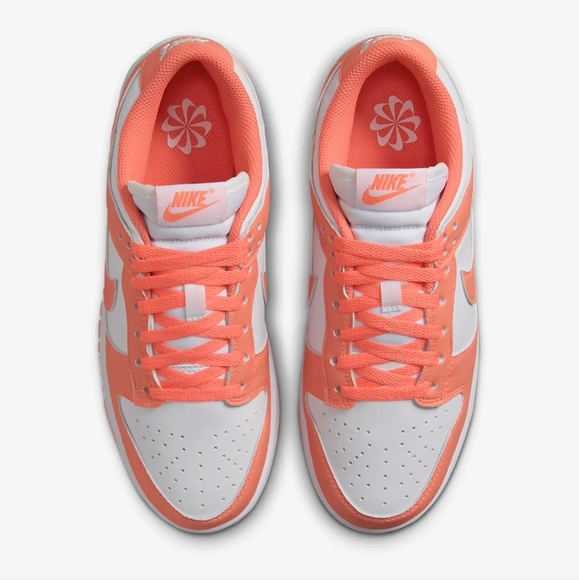 Customized Nike Dunk Low White Mango Womens Sneakers Shoes with Crystals Bling - Picture 4 of 5